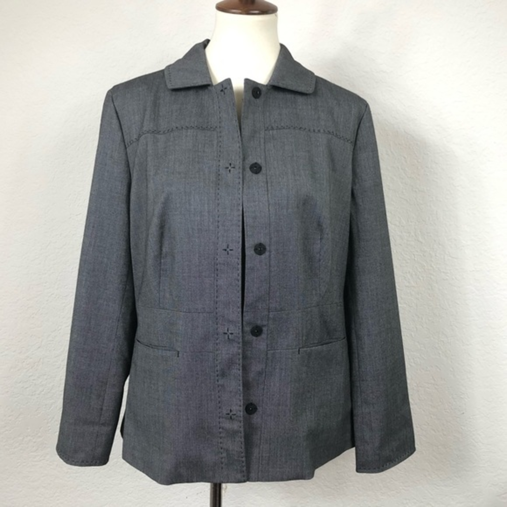 Chicos Long Sleeve Slit Cuff Jacket Size 1